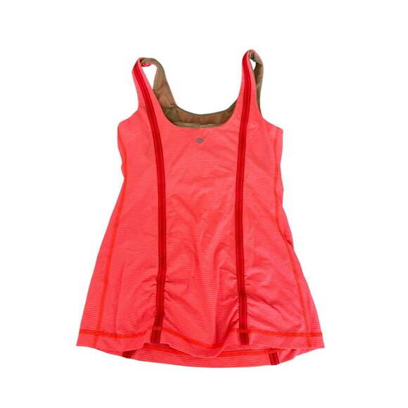 LULULEMON Orange Seamed Workout Tank Top Size US 4 - Picture 5 of 7